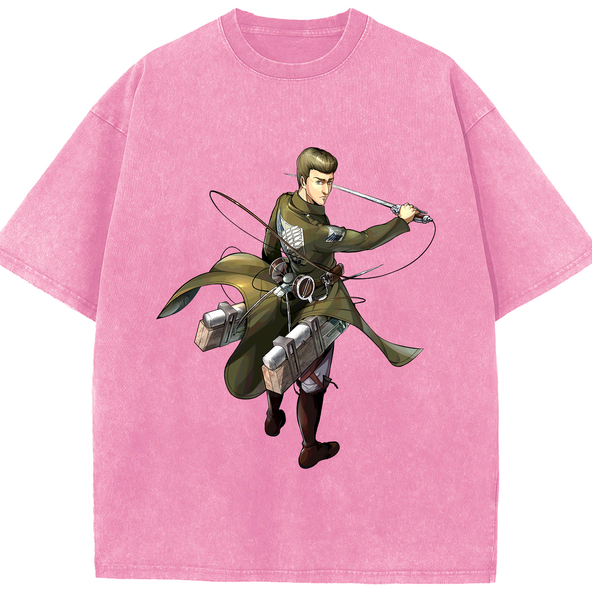 （画像用） 進撃の巨人 Attack on Titan 綿100% ヴィンテージ風 半袖Tシャツ（フロントプリント）